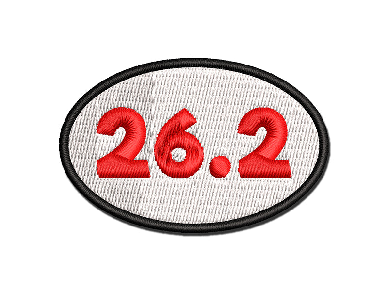 26.2 Full Marathon Runner Multi-Color Embroidered Iron-On or Hook & Loop Patch Applique