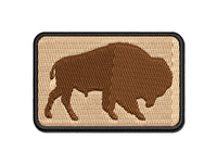 American Buffalo Bison Solid Multi-Color Embroidered Iron-On or Hook & Loop Patch Applique