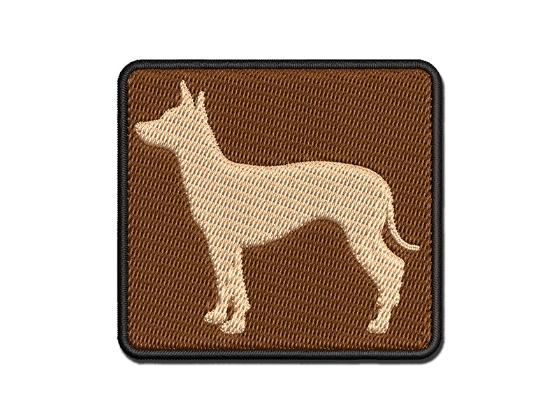 American Hairless Terrier Dog Solid Multi-Color Embroidered Iron-On or Hook & Loop Patch Applique