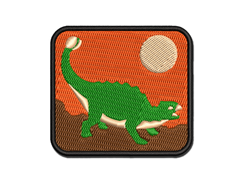Ankylosaurus Dinosaur Multi-Color Embroidered Iron-On or Hook & Loop Patch Applique