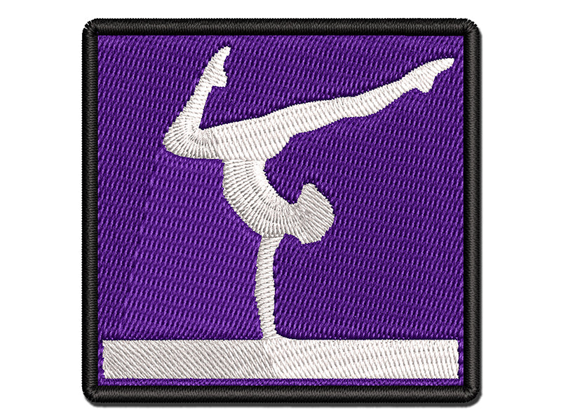 Balance Beam Artistic Gymnastics Multi-Color Embroidered Iron-On or Hook & Loop Patch Applique