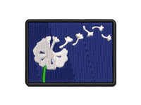 Dandelion Seeds Blowing Away Multi-Color Embroidered Iron-On or Hook & Loop Patch Applique