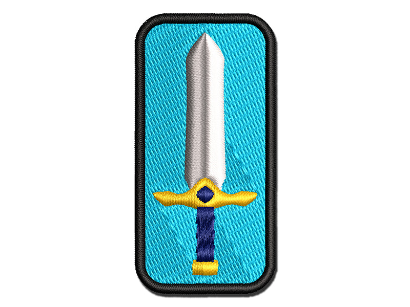 Sword Blade Fighter Fantasy Weapon Multi-Color Embroidered Iron-On or Hook & Loop Patch Applique