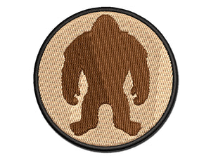 Hairy Bigfoot Sasquatch Standing Silhouette Multi-Color Embroidered Iron-On or Hook & Loop Patch Applique