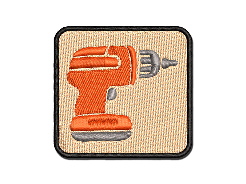 Hand Power Drill Craftsman Tool Multi-Color Embroidered Iron-On or Hook & Loop Patch Applique