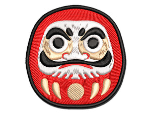 Japanese Daruma Doll Zen Buddhism Bodhidharma Multi-Color Embroidered Iron-On or Hook & Loop Patch Applique