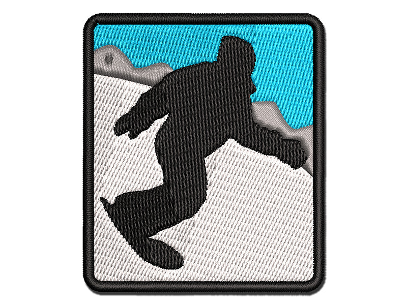 Snowboarder Carve Snow Multi-Color Embroidered Iron-On or Hook & Loop Patch Applique