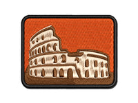 Roman Rome Colosseum Amphitheatre Italy Landmark Multi-Color Embroidered Iron-On or Hook & Loop Patch Applique