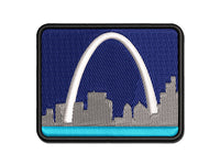 St Louis Gateway Arch Missouri Landmark Multi-Color Embroidered Iron-On or Hook & Loop Patch Applique