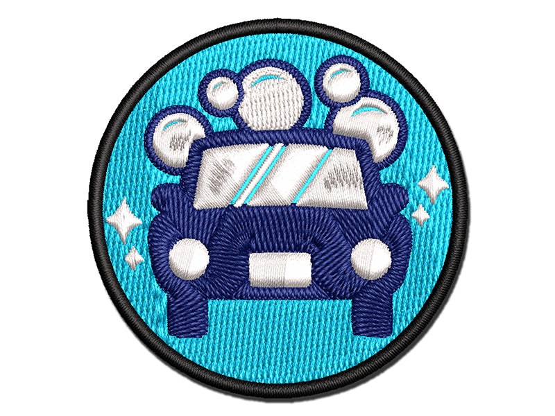 Car Wash Multi-Color Embroidered Iron-On or Hook & Loop Patch Applique