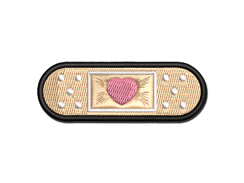 Heart Medical Bandage Love Hope Healing Multi-Color Embroidered Iron-On or Hook & Loop Patch Applique