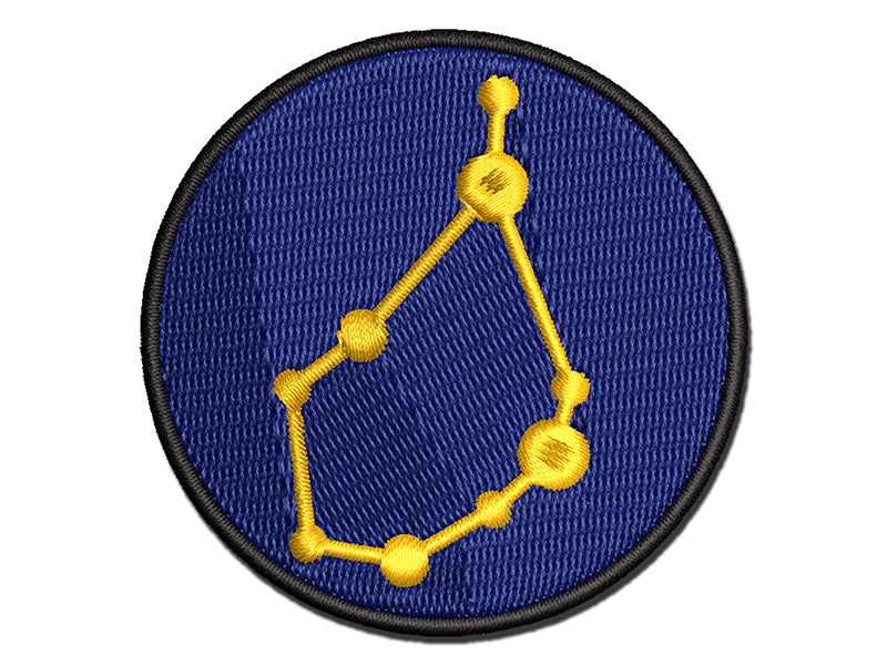 Capricorn Zodiac Star Constellations Multi-Color Embroidered Iron-On or Hook & Loop Patch Applique