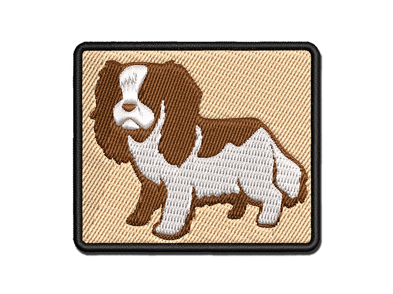 Cartoon Cavalier King Charles Spaniel Dog Pet Multi-Color Embroidered Iron-On or Hook & Loop Patch Applique