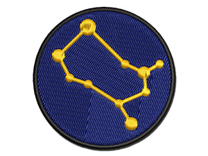 Gemini Zodiac Star Constellations Multi-Color Embroidered Iron-On or Hook & Loop Patch Applique