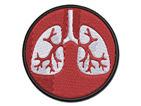Lungs Anatomy Organ Body Part Multi-Color Embroidered Iron-On or Hook & Loop Patch Applique
