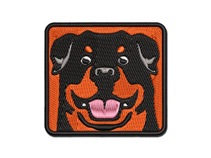 Rottweiler Head Dog Pet Multi-Color Embroidered Iron-On or Hook & Loop Patch Applique