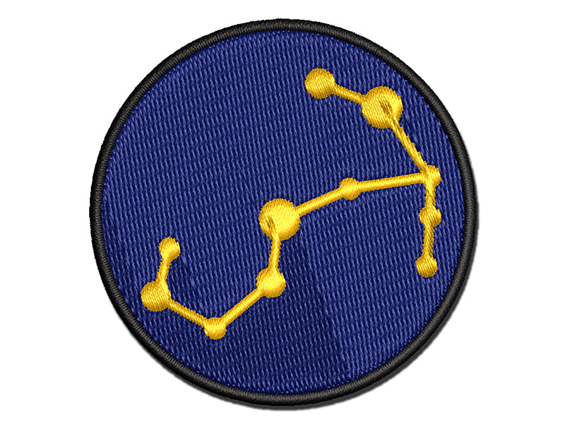 Scorpio Zodiac Star Constellations Multi-Color Embroidered Iron-On or Hook & Loop Patch Applique