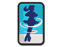 Spinning Jump Ice Figure Skating Skater Woman Multi-Color Embroidered Iron-On or Hook & Loop Patch Applique