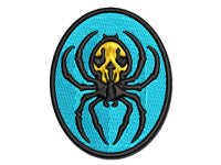 Spooky Spider with Skeleton Skull Markings Multi-Color Embroidered Iron-On or Hook & Loop Patch Applique