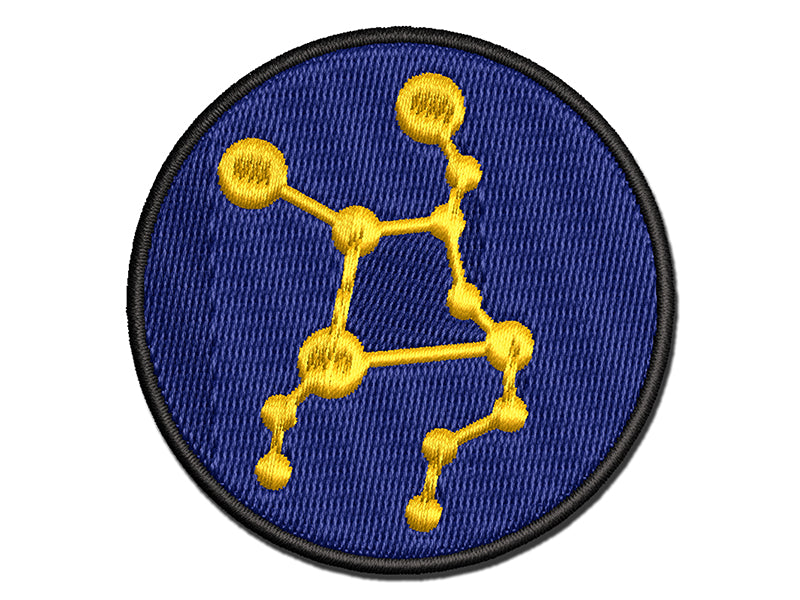 Virgo Zodiac Star Constellations Multi-Color Embroidered Iron-On or Hook & Loop Patch Applique