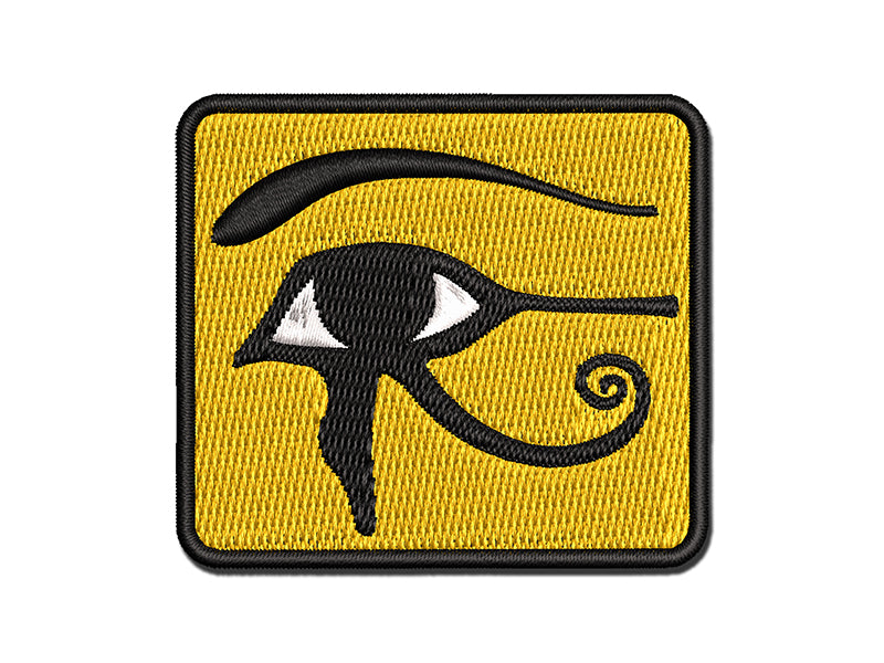 Wedjat Eye of Horus Udjat Egyptian Symbol of Protection Multi-Color Embroidered Iron-On or Hook & Loop Patch Applique