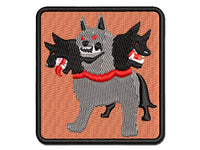 Cerberus Three Headed Hell Hound Dog Hades Greek Mythology Multi-Color Embroidered Iron-On or Hook & Loop Patch Applique