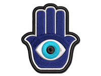 Hamsa Evil Eye Hand Ward Protection Symbol Charm Khamsa Hamesh Multi-Color Embroidered Iron-On or Hook & Loop Patch Applique