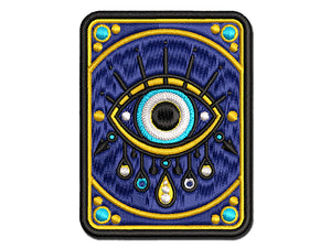 Nazar Evil Eye Ward Protection Symbol Charm Curse Magic Multi-Color Embroidered Iron-On or Hook & Loop Patch Applique