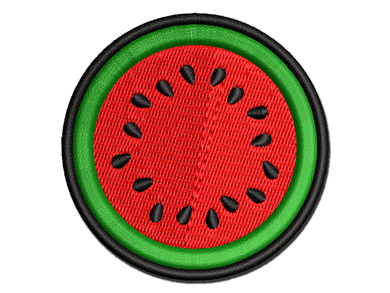 Inside of Whole Melon Multi-Color Embroidered Iron-On or Hook & Loop Patch Applique