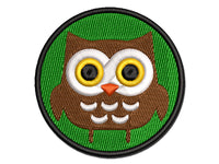 Adorable Little Hoot Owl Multi-Color Embroidered Iron-On or Hook & Loop Patch Applique