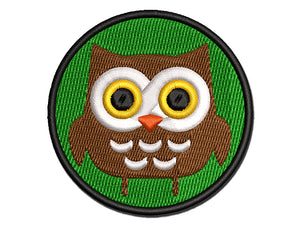 Adorable Little Hoot Owl Multi-Color Embroidered Iron-On or Hook & Loop Patch Applique