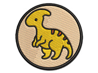 Baby Nursery Parasaurolophus Dinosaur Multi-Color Embroidered Iron-On or Hook & Loop Patch Applique