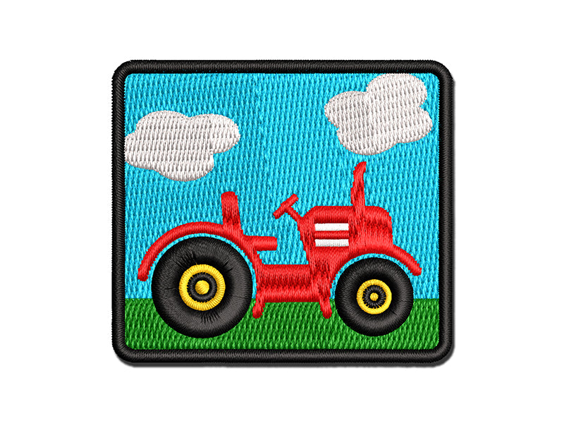 Farm Tractor Multi-Color Embroidered Iron-On or Hook & Loop Patch Applique