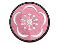 Sakura Cherry Blossom Multi-Color Embroidered Iron-On or Hook & Loop Patch Applique