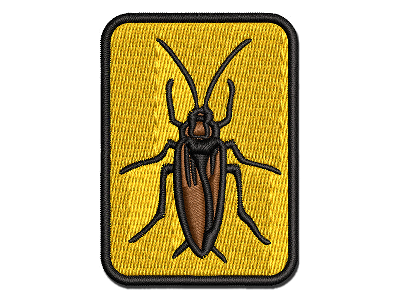 Cockroach Bug Insect Vermin Multi-Color Embroidered Iron-On or Hook & Loop Patch Applique