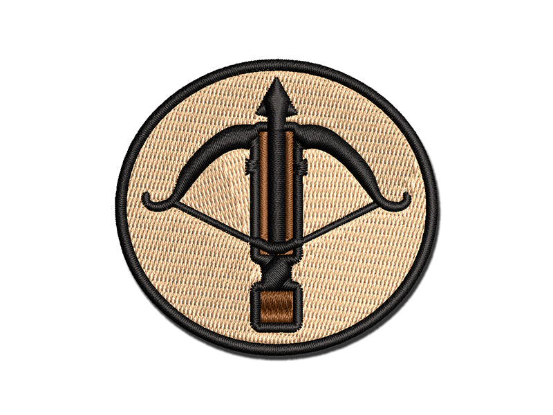 Crossbow Archer Ranged Weapon Multi-Color Embroidered Iron-On or Hook & Loop Patch Applique