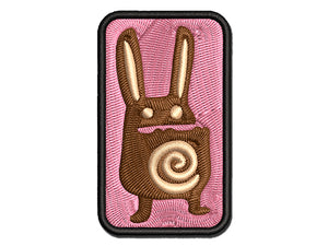 Weird Creepy Rabbit Creature Multi-Color Embroidered Iron-On or Hook & Loop Patch Applique