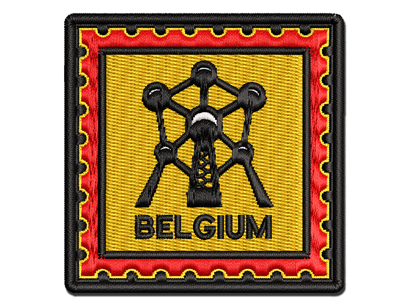 Belgium Travel The Atomium Brussels Multi-Color Embroidered Iron-On or Hook & Loop Patch Applique