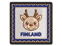 Finland Travel Reindeer Multi-Color Embroidered Iron-On or Hook & Loop Patch Applique