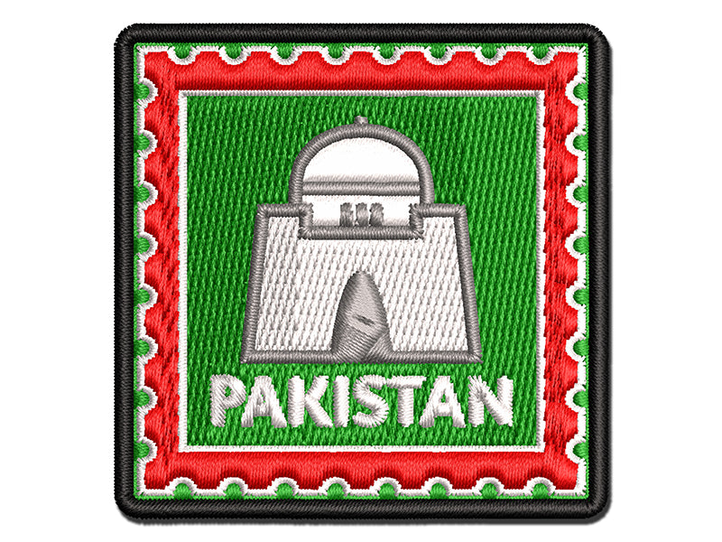 Pakistan Travel Mazar-e-Quaid Jinnah Mausoleum Multi-Color Embroidered Iron-On or Hook & Loop Patch Applique