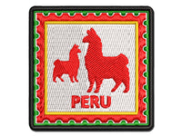 Peru Travel Vicunas Llamas Alpacas Guanacos Multi-Color Embroidered Iron-On or Hook & Loop Patch Applique