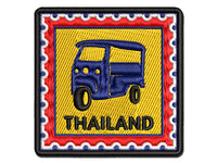 Thailand Travel Tuk-Tuk Vehicle Multi-Color Embroidered Iron-On or Hook & Loop Patch Applique