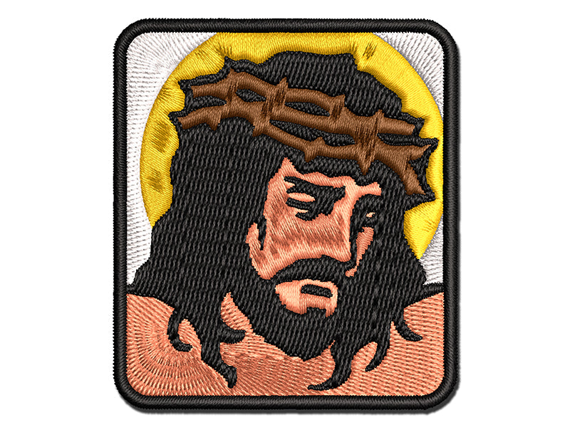 Jesus Christ Religious Christian Cross God Multi-Color Embroidered Iron-On or Hook & Loop Patch Applique