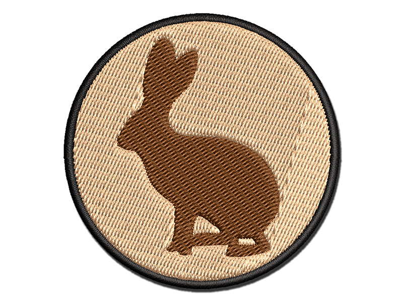 Jack Rabbit Silhouette Multi-Color Embroidered Iron-On or Hook & Loop Patch Applique