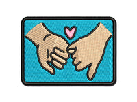 Pinky Promise Love Multi-Color Embroidered Iron-On or Hook & Loop Patch Applique