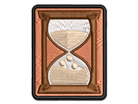 Hourglass Sands of Time Multi-Color Embroidered Iron-On or Hook & Loop Patch Applique