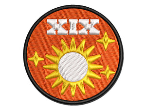 The Sun Tarot Card Multi-Color Embroidered Iron-On or Hook & Loop Patch Applique