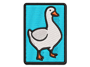 Goose Standing Ominously Multi-Color Embroidered Iron-On or Hook & Loop Patch Applique
