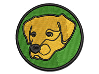 Labrador Dog Artsy Contour Line Multi-Color Embroidered Iron-On or Hook & Loop Patch Applique