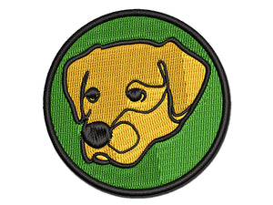 Labrador Dog Artsy Contour Line Multi-Color Embroidered Iron-On or Hook & Loop Patch Applique